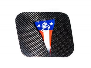 FIAT 500 Hood Scoop - ABARTH NACA Air Intake - Carbon Fiber - American Flag w/ White Scorpion